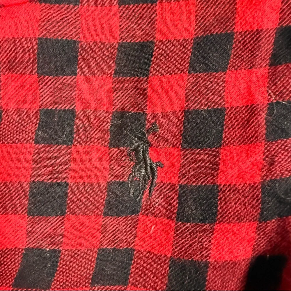 Ralph Lauren Baby 12 Month Buffalo Plaid Dress Red/Black Embordered‎ Pony Luxury